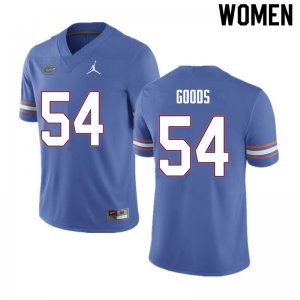 Women's Florida Gators #54 Lamar Goods NCAA Nike Blue Authentic Stitched College Football Jersey OGF0862YW